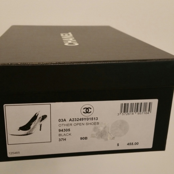 NEW RARE Chanel suede heeled slingbacks 37.5, 7.5 - Picture 8 of 8